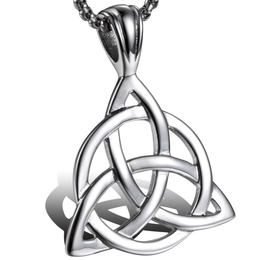 Metal Celtic Knot Pendant Chain Necklace Men Classic Punk Amulet Jewelry