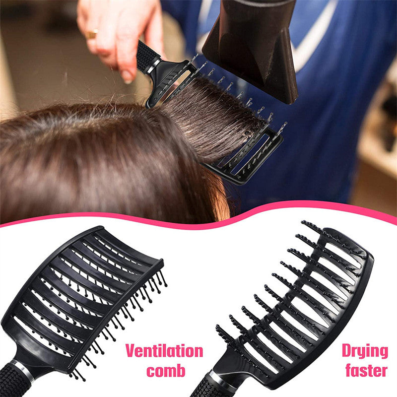Professional Curved Detangling Comb for Fast Drying and Styling