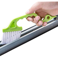1pc Handheld Cleaning Brush for Windows Doors Kitchen Tracks