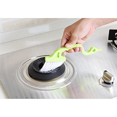 1pc Handheld Cleaning Brush for Windows Doors Kitchen Tracks