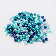 Carribean Mix Pearlized Glass Pearl Beads