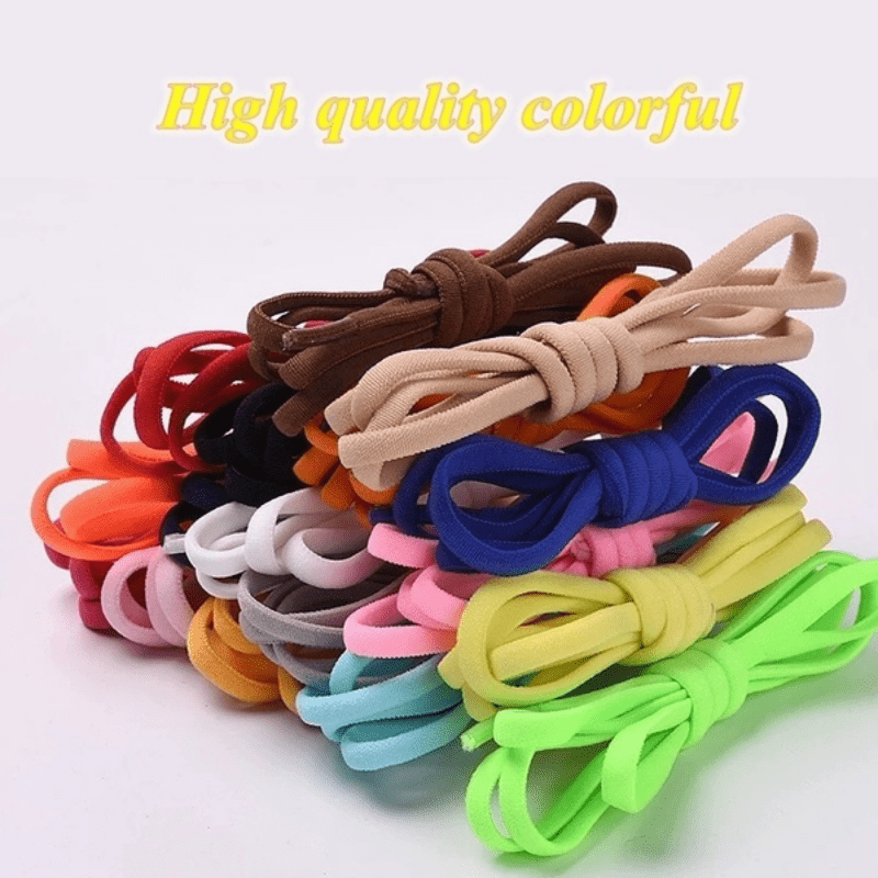 No Tie Shoelaces Round Elastic Shoe Laces For Sneakers 16