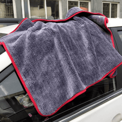 1pc Coral Wash Towel Thickened Absorbent Microfiber Cloth Car Accessories