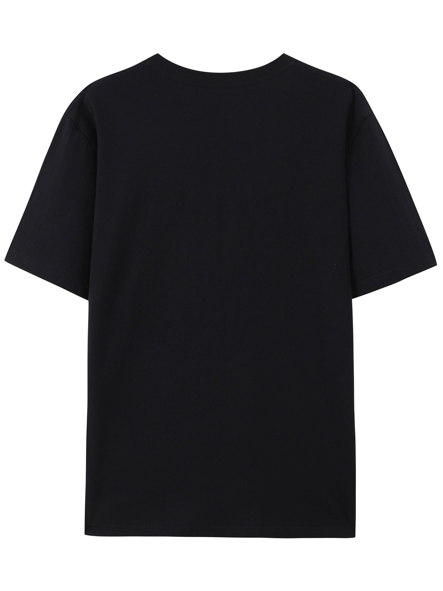 Letter Print Round Neck Casual T Shirts Mid Stretch Short Sleeve