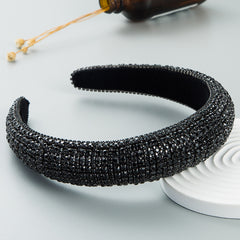 Sparkling Rhinestone Headband Wide Brimmed Hair Hoop Glitter Headwear
