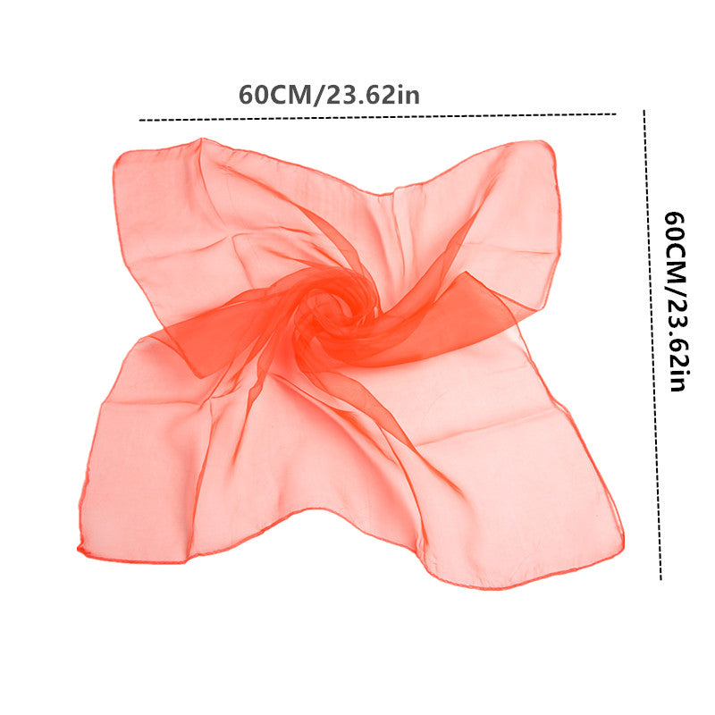 Colorful Chiffon Square Scarf Beach Shawl Lady Neck Warmer Wrap Bandana