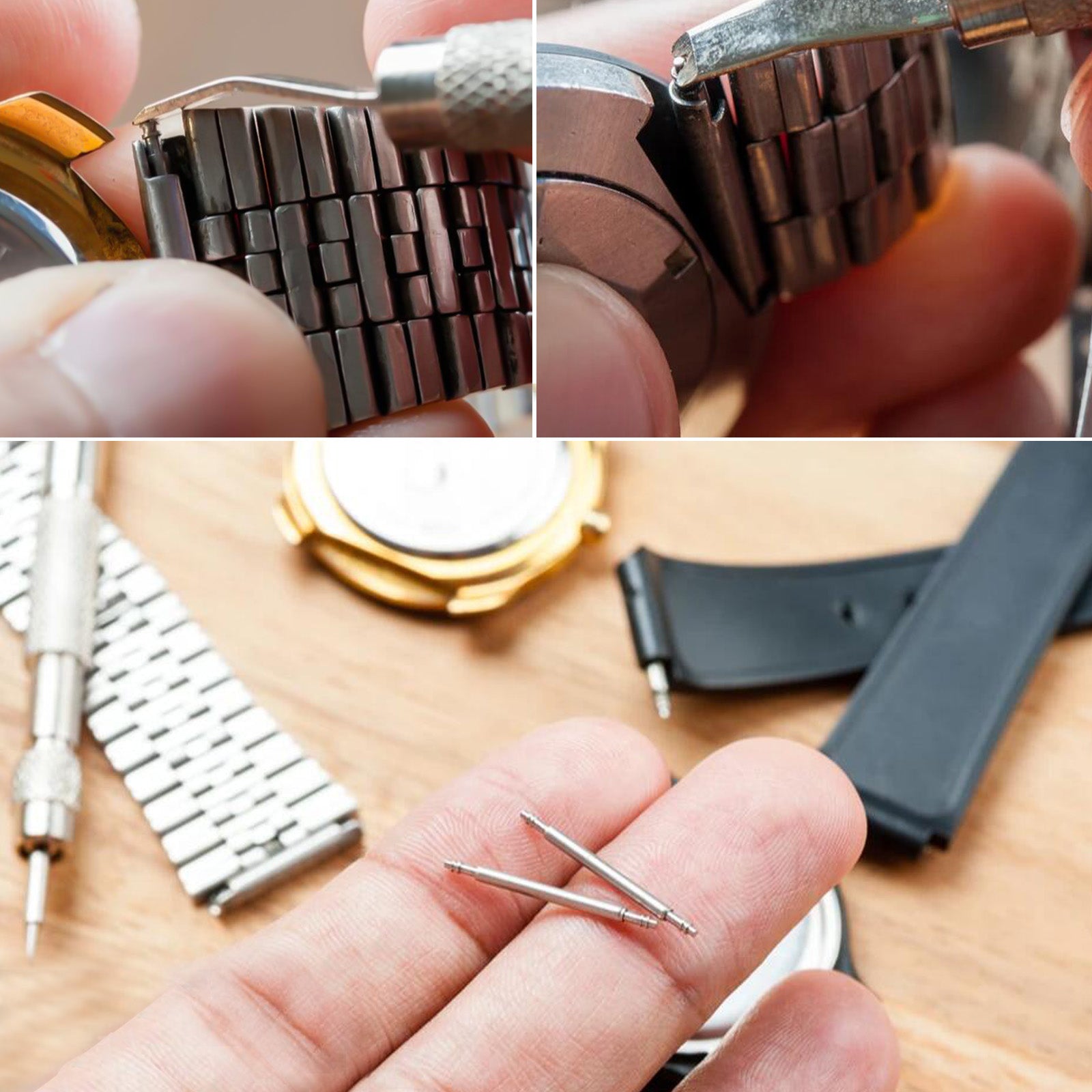 180Pcs Watch Strap Pins Spring Bar Steel Watch Band Pins Various Sizes
