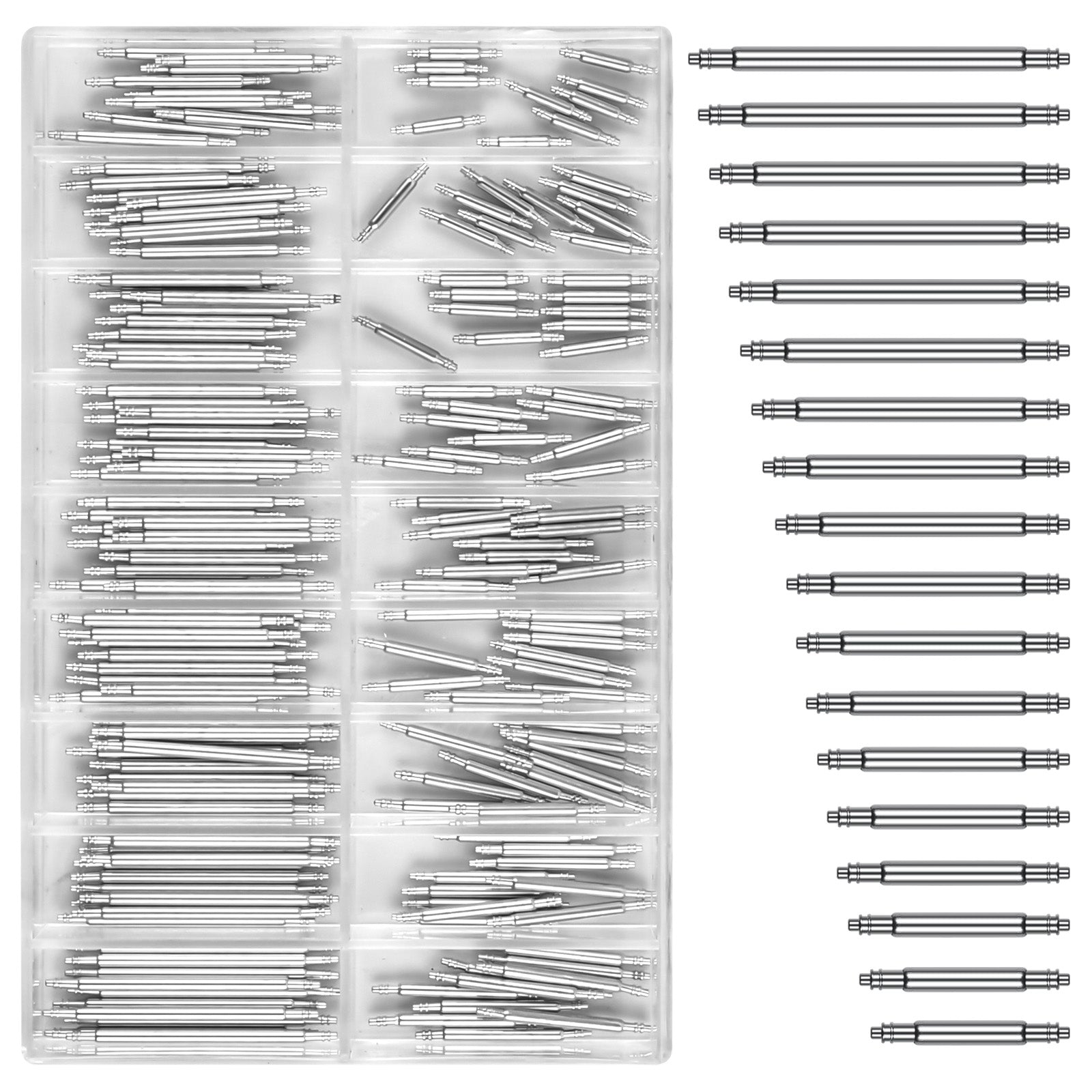 180Pcs Watch Strap Pins Spring Bar Steel Watch Band Pins Various Sizes