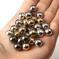 Golden Plated CCB Round Seed Spacer Beads for Jewelry Making DIY