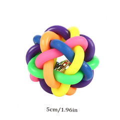 Colorful Rubber Bell Chew Toy for Cats and Dogs