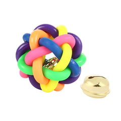 Colorful Rubber Bell Chew Toy for Cats and Dogs
