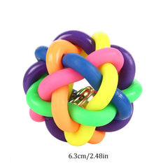 Colorful Rubber Bell Chew Toy for Cats and Dogs