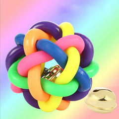 Colorful Rubber Bell Chew Toy for Cats and Dogs