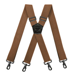 Men's Heavy Duty Suspenders 38" X-back Adjustable Elastic Braces