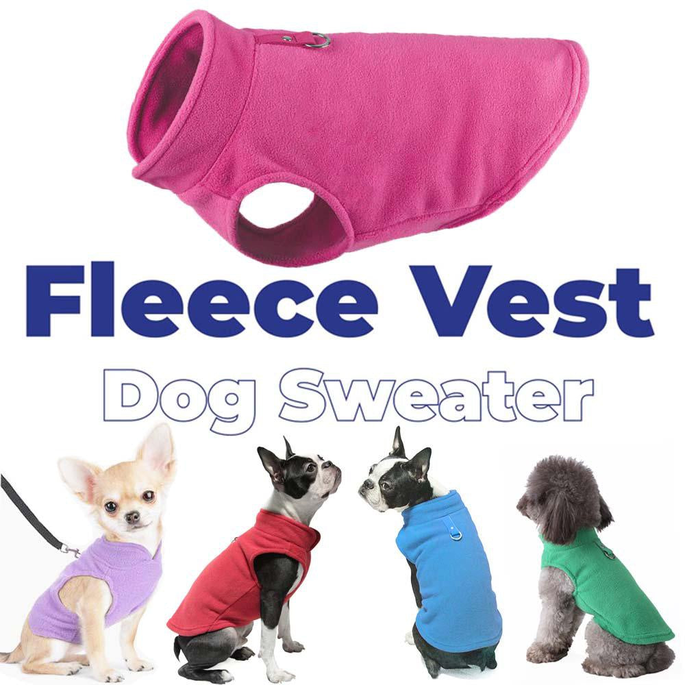 Cozy Fleece Dog Vest Winter Sweater Coat Small Dogs Warm Pullover Jacket