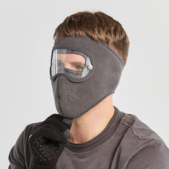 Unisex Windproof Warm Mask with HD Goggles for Cycling
