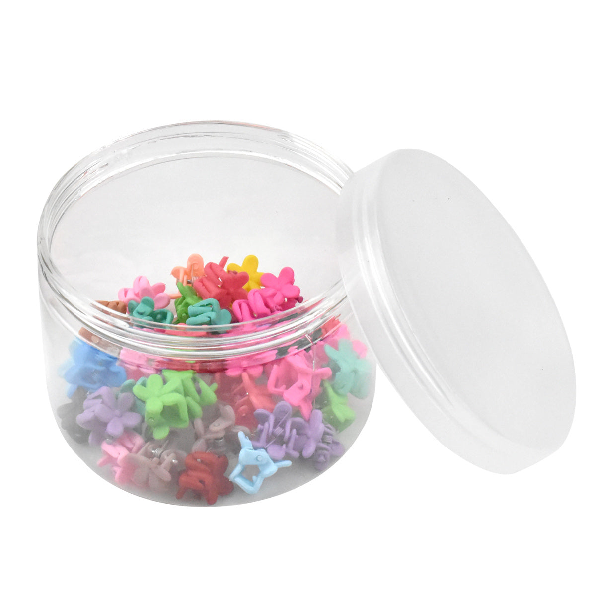 40pcs Mixed Hair Clips for Girls and Women with Plastic Round Box