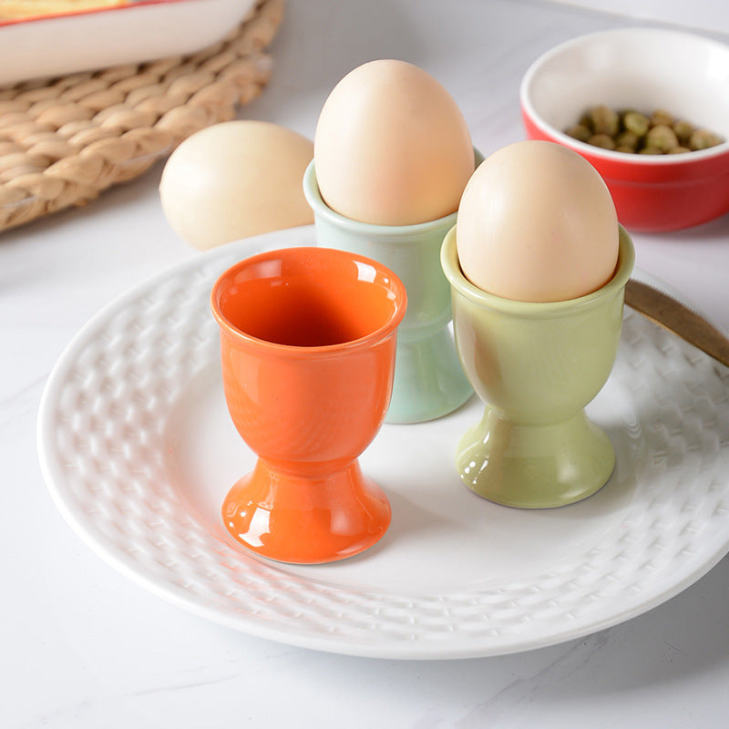 1pc Ceramic Egg Cup Easter Egg Display Stand Porcelain Egg Stand Holders