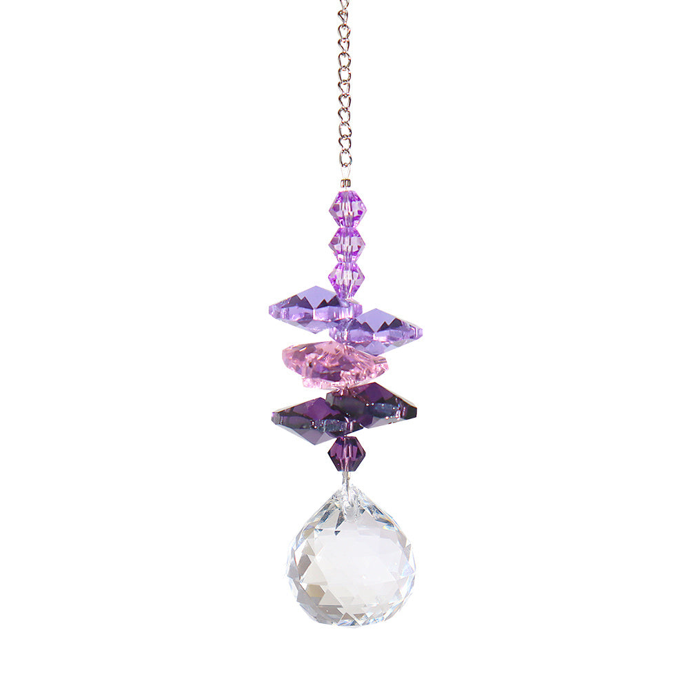 Crystal Wind Chime Light Catching Pendant Home Hanging Decorative Ornament