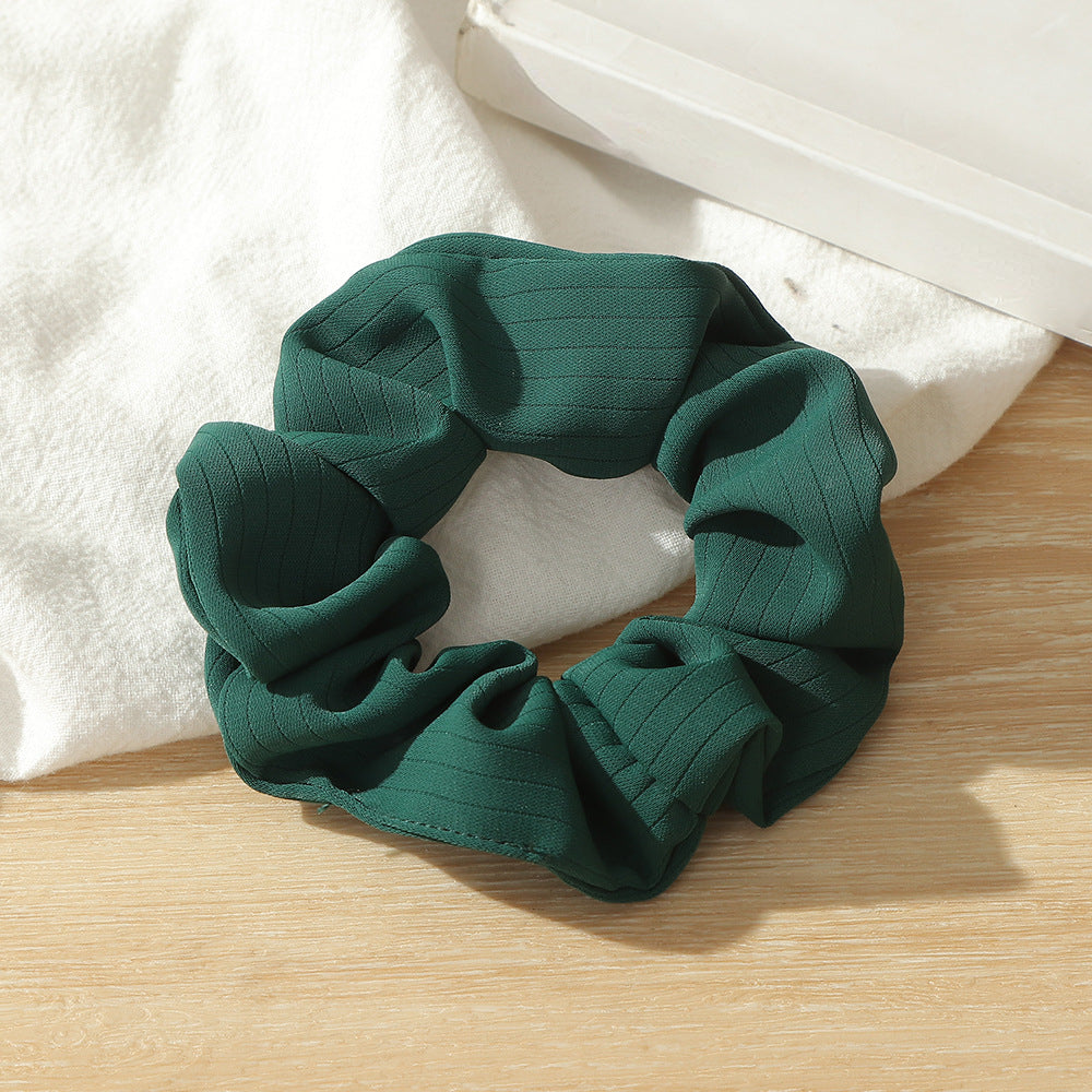 Sweet Solid Fabric Hair Scrunchies Soft Hair Tie for Women Girls