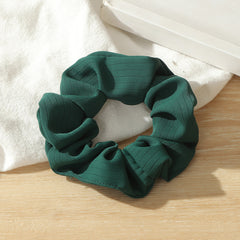 Sweet Solid Fabric Hair Scrunchies Soft Hair Tie for Women Girls