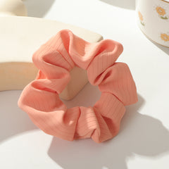 Sweet Solid Fabric Hair Scrunchies Soft Hair Tie for Women Girls