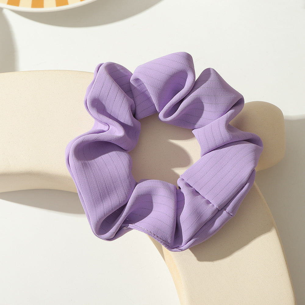 Sweet Solid Fabric Hair Scrunchies Soft Hair Tie for Women Girls