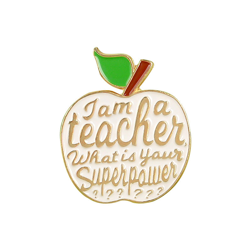 Creative Personality Teacher Gift Alloy Brooch