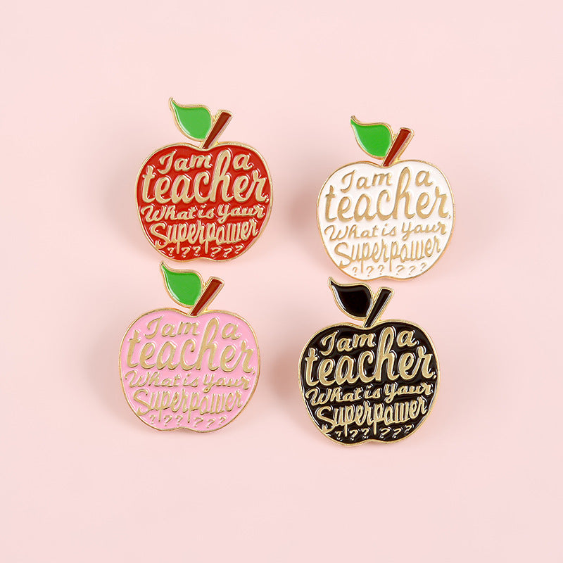 Creative Personality Teacher Gift Alloy Brooch