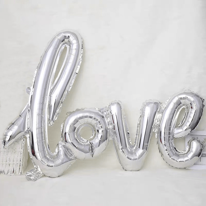43" Silver LOVE Aluminum Film Balloon Wedding Decoration
