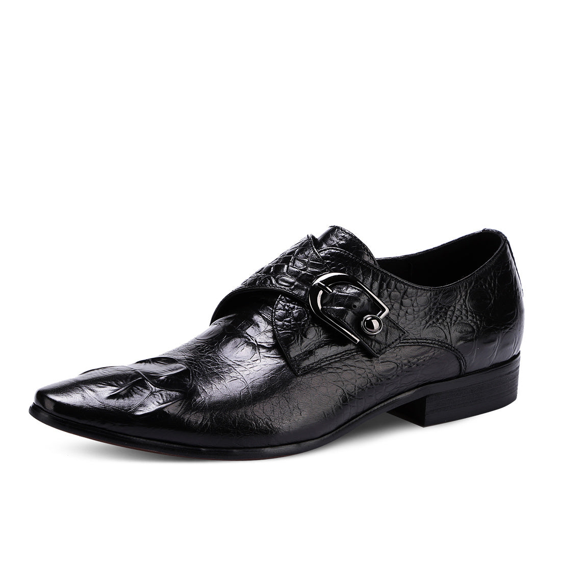 Crocodile Print Leather Oxford Dress Shoes Men's Footwear