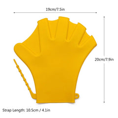 Adjustable Silicon Swimming Gloves for Beginners & Kids