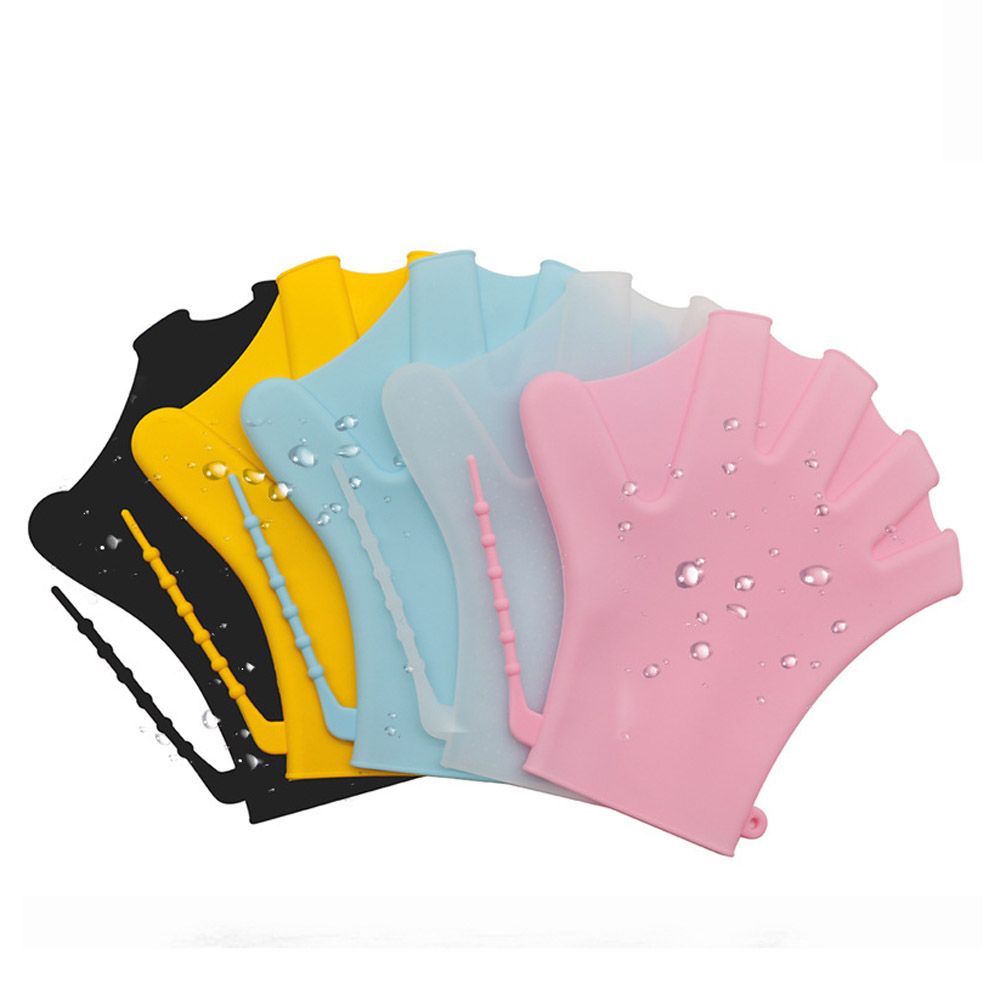 Adjustable Silicon Swimming Gloves for Beginners & Kids