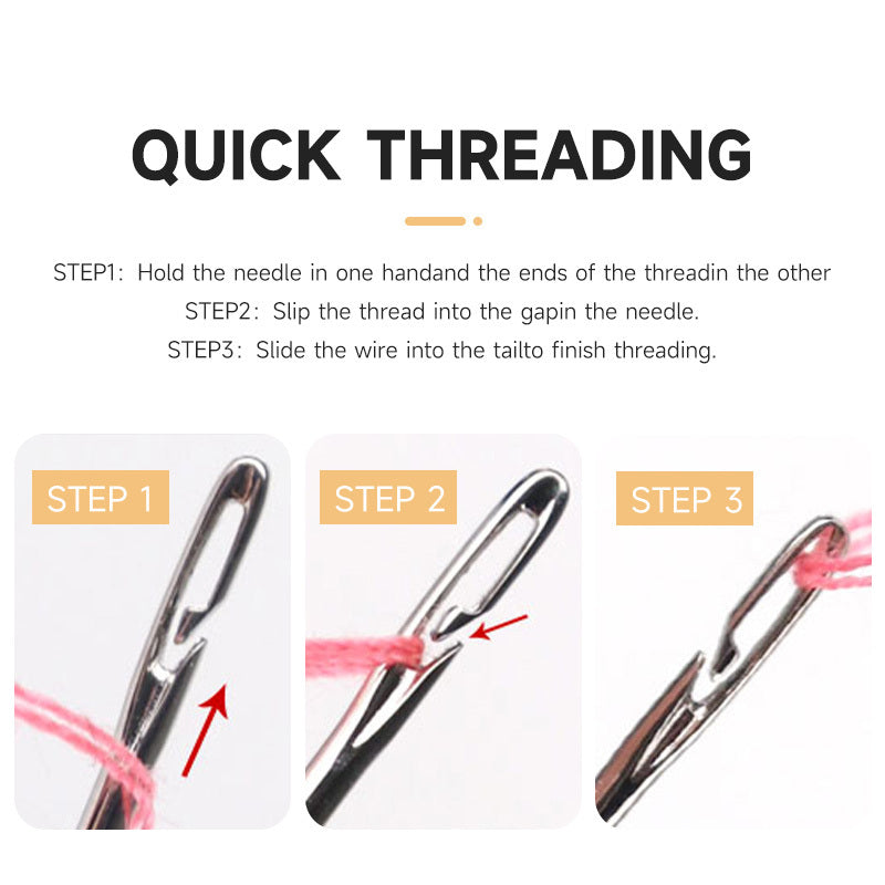 12pcs Sewing Needles Stainless Steel Darning Household Hand Tools