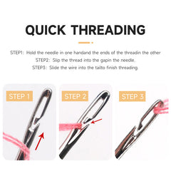 12pcs Sewing Needles Stainless Steel Darning Household Hand Tools