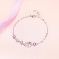 Girls Sweet Kitty Cat Bracelet For Toddler Kids