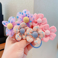 10pcs Flower Bow Hair Ties for Toddler Girls & Kids