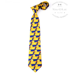 Yellow Duck Tie Men's Formal Dress Groomsmen Tie Funny Gift