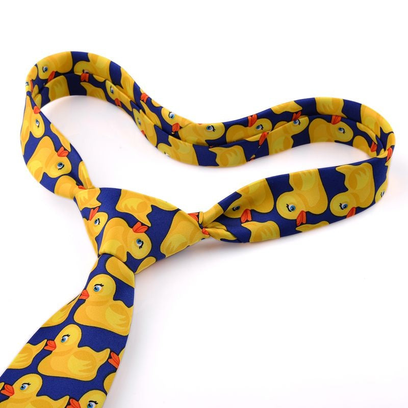 Yellow Duck Tie Groomsmen Gift Funny Men's Formal Dress Couple Gift