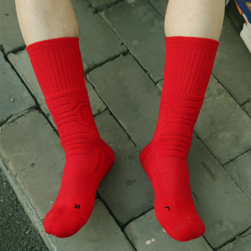 Pro Basketball Crew Socks: Sweat Absorbing Non-Slip Sports Socks