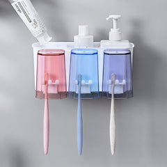 Wall Toothbrush Holder Bathroom Storage Box Organizer Shelf