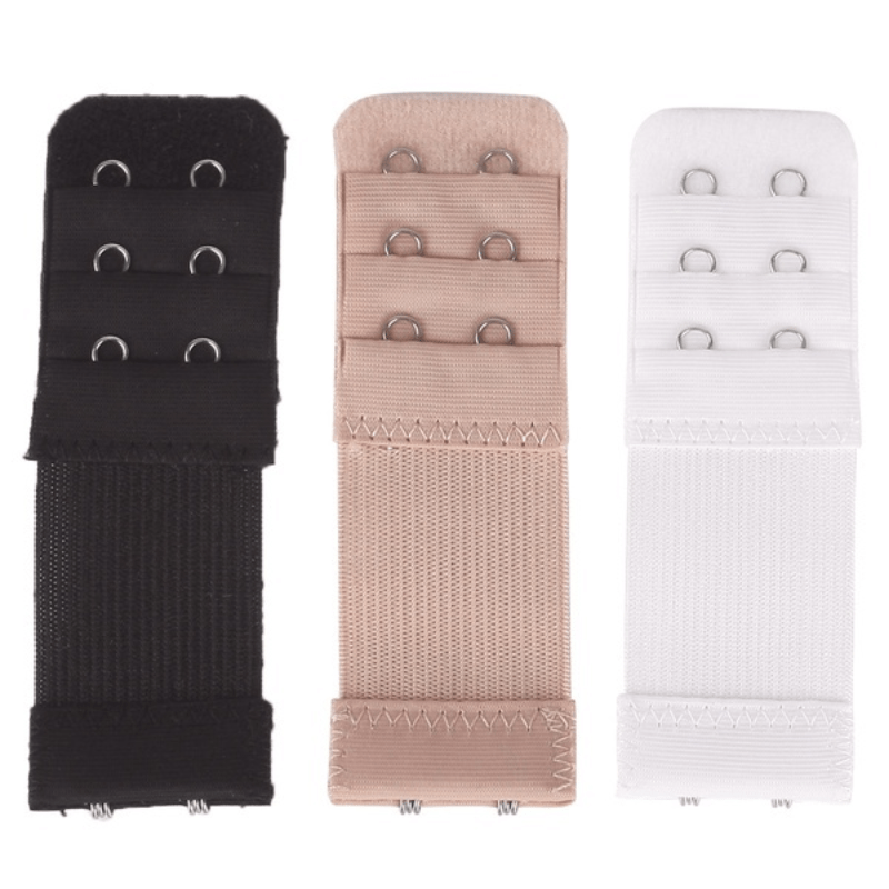 3 Pcs Bra Extenders 2 Hooks Stretchy Bra Band Women's Lin