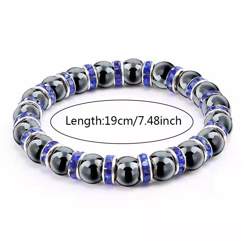 Magnetic Therapy Bracelet Hematite Stretch with Weight Loss Effect