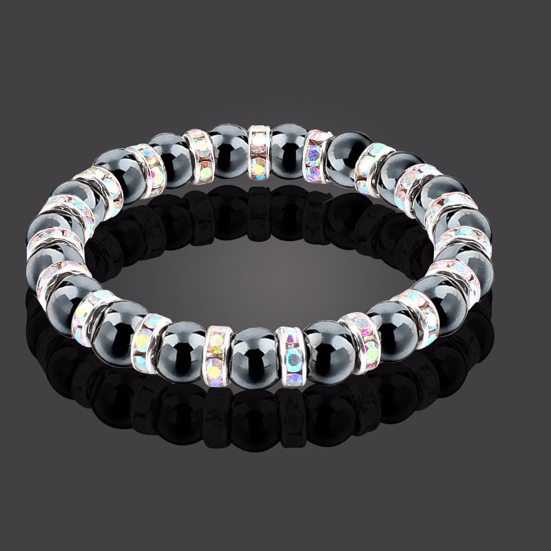 Magnetic Therapy Bracelet Hematite Stretch with Weight Loss Effect