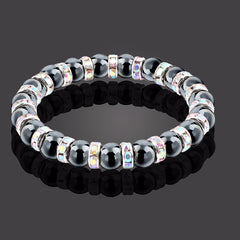 Magnetic Therapy Bracelet Hematite Stretch with Weight Loss Effect