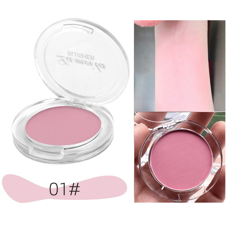 High Pigmented Monochromatic Blush Compact with Peach Pink