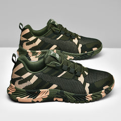 Camo Pattern Outdoor Casual Sneakers Lace Up Platform