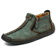 Men's High Top Zipper Boots Outdoor Casual Walking Shoes