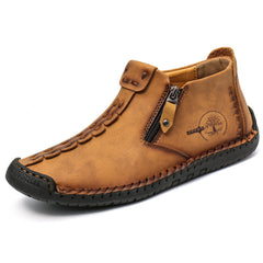 Men's High Top Zipper Boots Outdoor Casual Walking Shoes