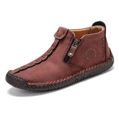 Men's High Top Zipper Boots Outdoor Casual Walking Shoes
